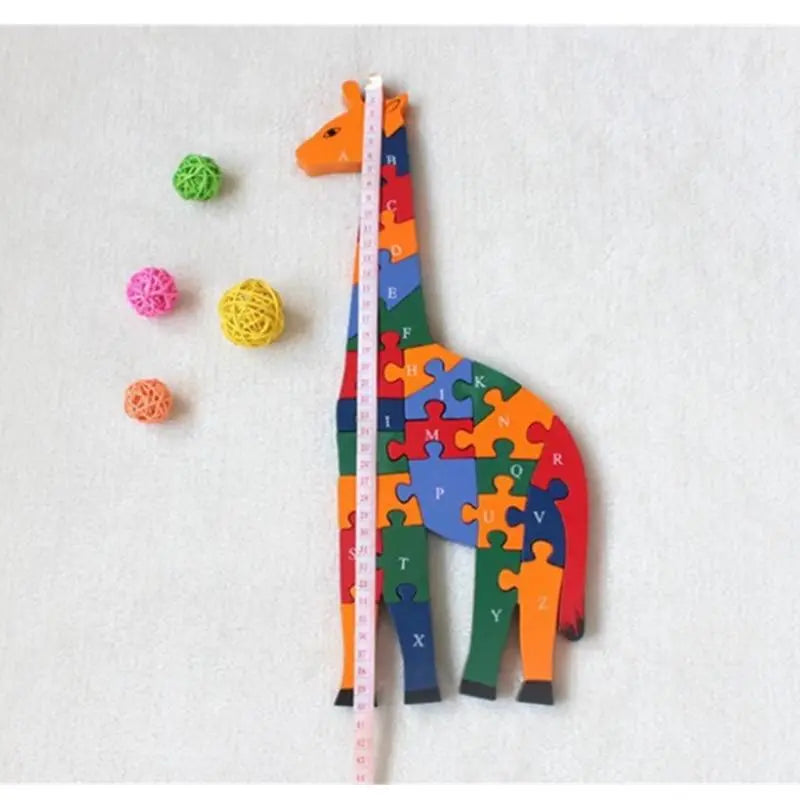 Quebra-cabeça Girafa Gigante de 40cm - Desenvolvimento do Alfabeto Desenvolva Seu Filho
