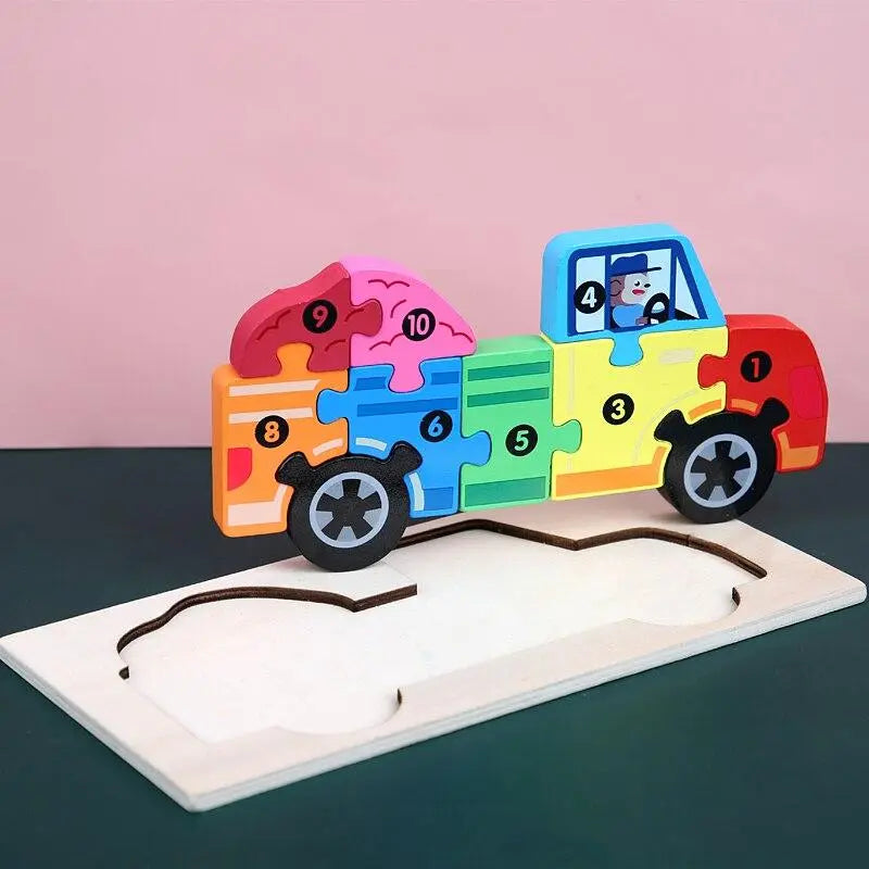 Quebra-cabeça 3D: Vamos Contar - Diversão Educativa para Crianças Desenvolva Seu Filho