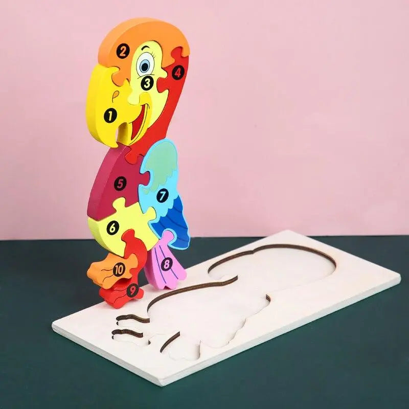 Quebra-cabeça 3D: Vamos Contar - Diversão Educativa para Crianças Desenvolva Seu Filho