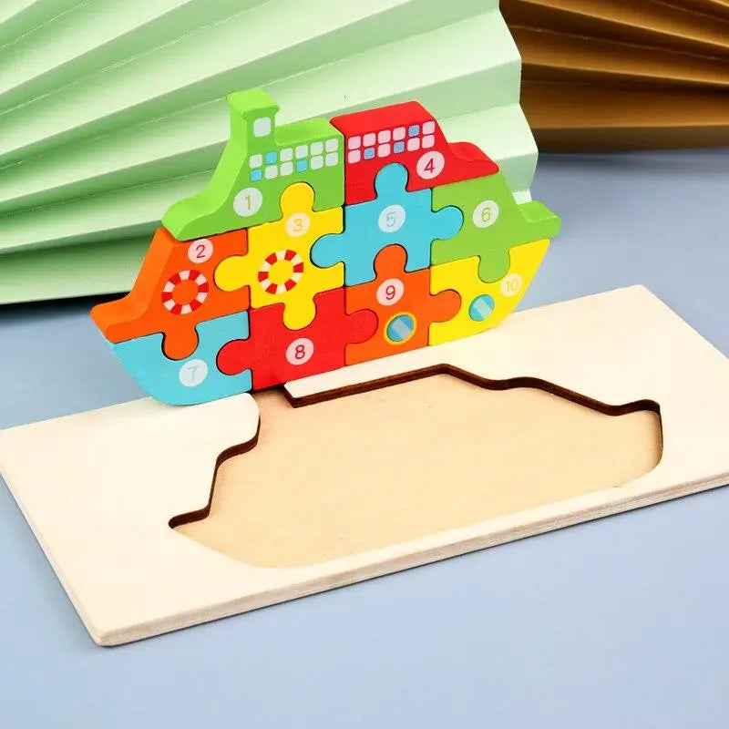 Quebra-cabeça 3D: Vamos Contar - Diversão Educativa para Crianças Desenvolva Seu Filho