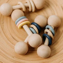 Chocalho Sensorial de Madeira Colorido: Estimule os Sentidos do seu Bebê balao magico