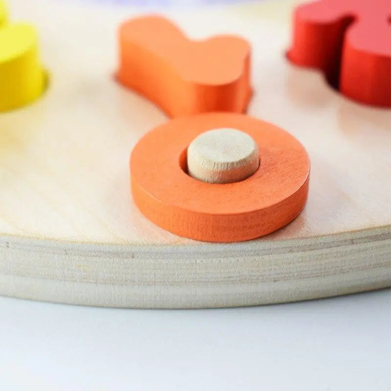 Relógio de Contas de Madeira – Brinquedo Educacional Infantil Desenvolva Seu Filho