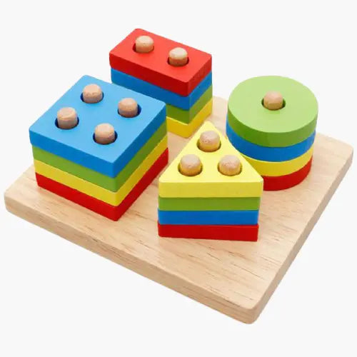 Placa de Encaixe de Madeira Montessori: Estimule o Aprendizado de Forma Divertida Desenvolva Seu Filho