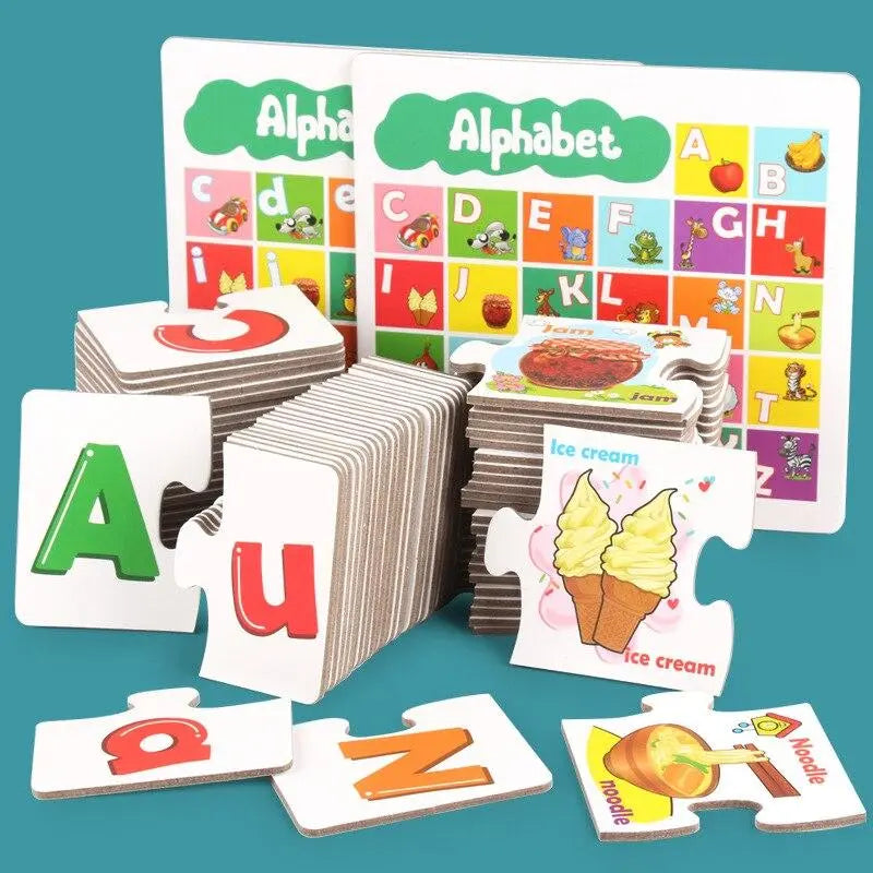 Desafio Educativo: Quebra-Cabeça Inglês de 78 Peças com Alfabeto Desenvolva Seu Filho