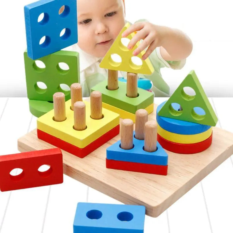 Placa de Encaixe de Madeira Montessori: Estimule o Aprendizado de Forma Divertida Desenvolva Seu Filho