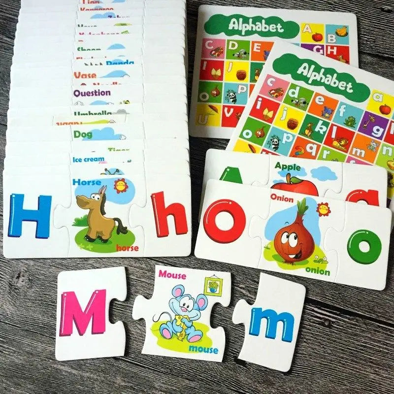 Desafio Educativo: Quebra-Cabeça Inglês de 78 Peças com Alfabeto Desenvolva Seu Filho