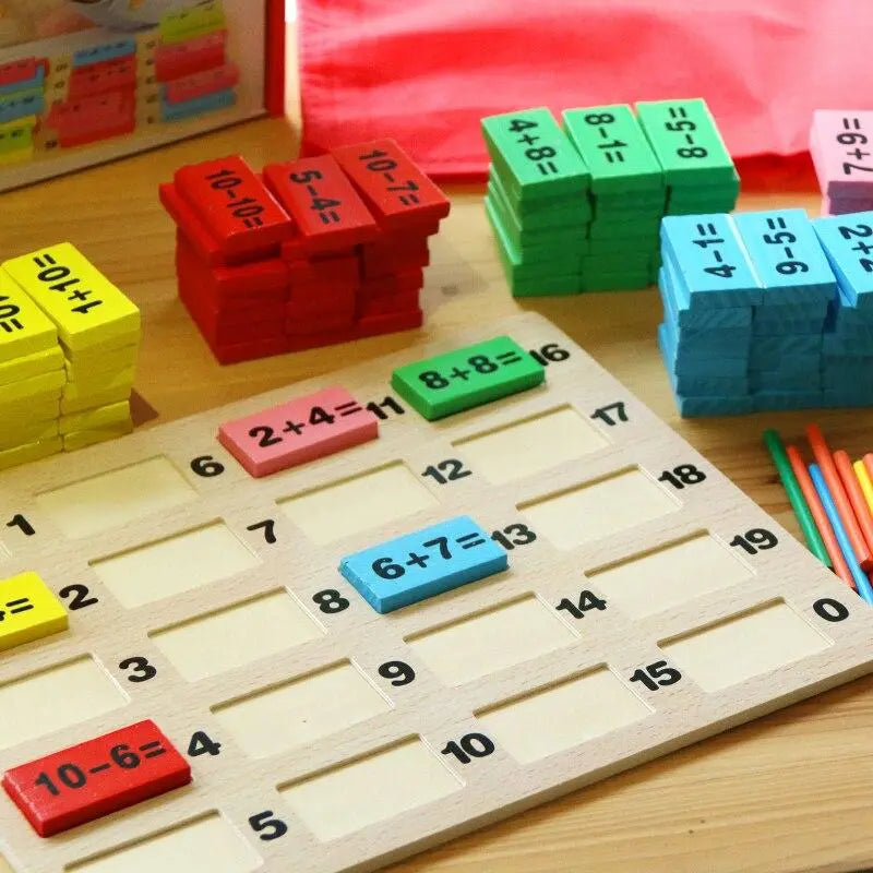 Dominó Matemático: Aprendizado Divertido de Números e Lógica Desenvolva Seu Filho
