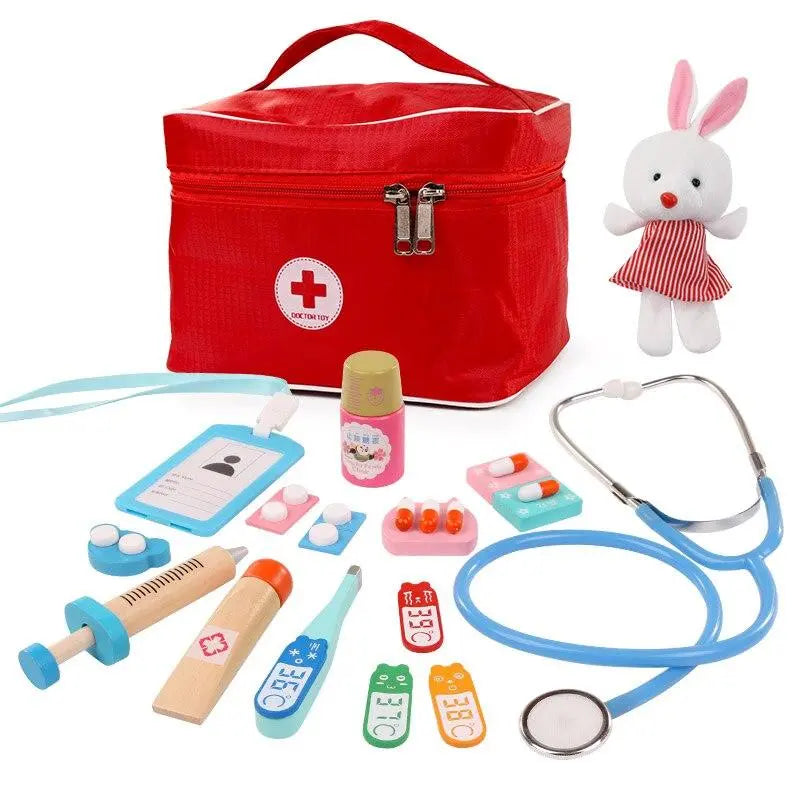 Kit Médico ou Dentista Infantil de Madeira Desenvolva Seu Filho