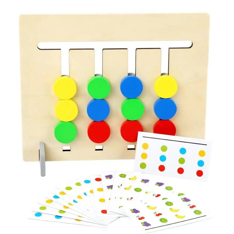 Jogo de Sequência de Cores e Frutas: Diversão e Aprendizado em um Brinquedo Desenvolva Seu Filho