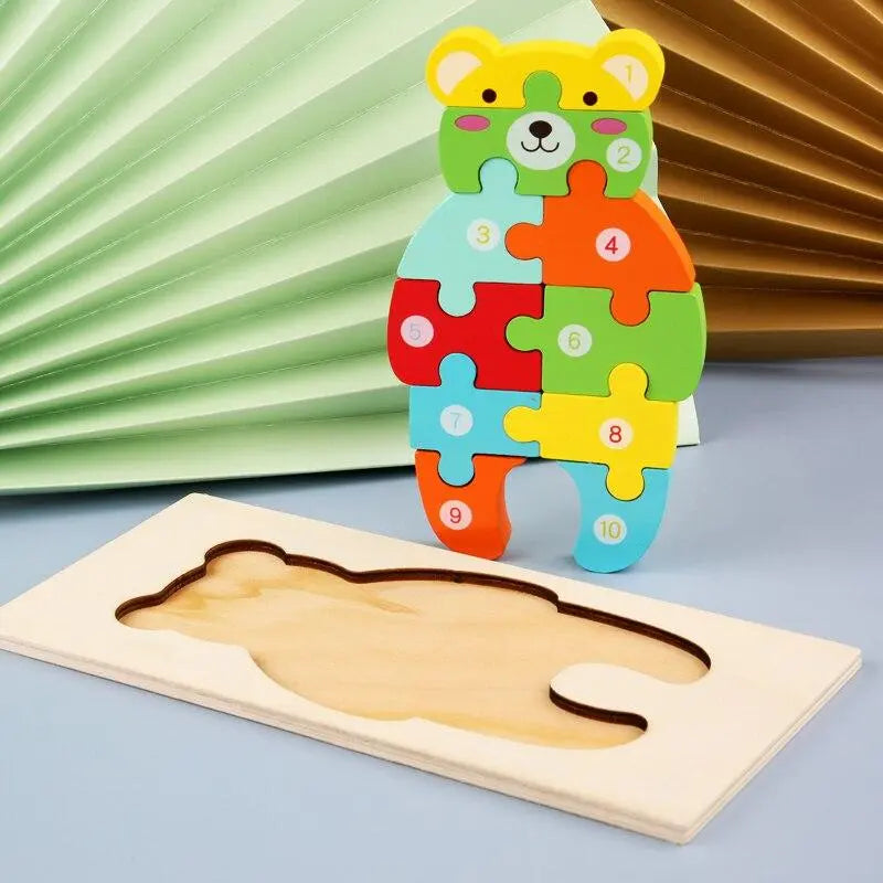Quebra-cabeça 3D: Vamos Contar - Diversão Educativa para Crianças Desenvolva Seu Filho