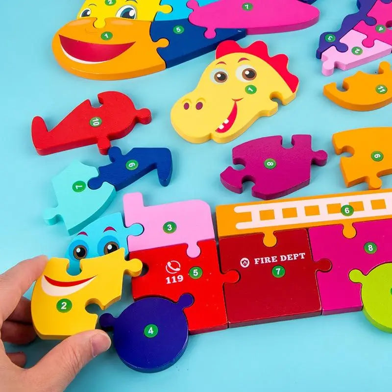 Quebra-cabeça 3D - Aprendizado Divertido dos Números Desenvolva Seu Filho