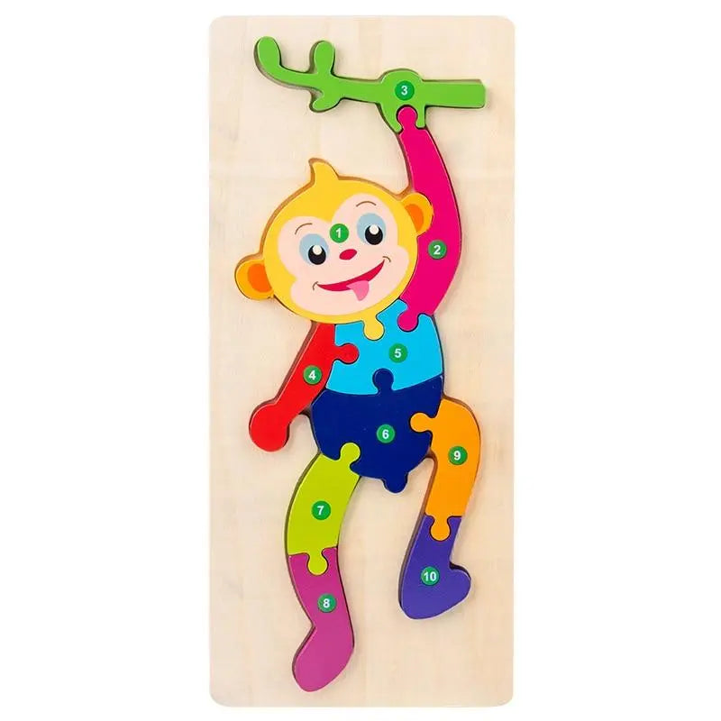 Quebra-cabeça 3D - Aprendizado Divertido dos Números Desenvolva Seu Filho