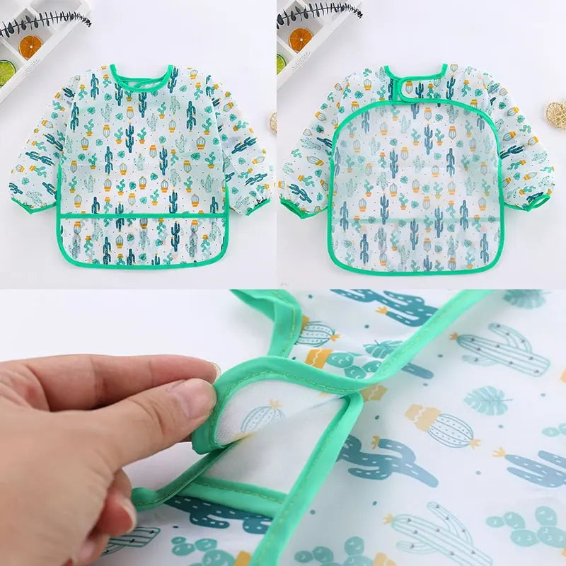 Avental de manga comprida para bebês - à prova - Balão Mágico